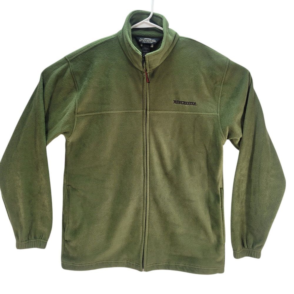 Winchester Sweater Men's Size Small 34-36, Green Fleece‎ Full Zip
